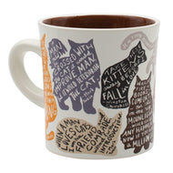 Product photo of Literary Cat Mug, a novelty gift manufactured by The Unemployed Philosophers Guild.