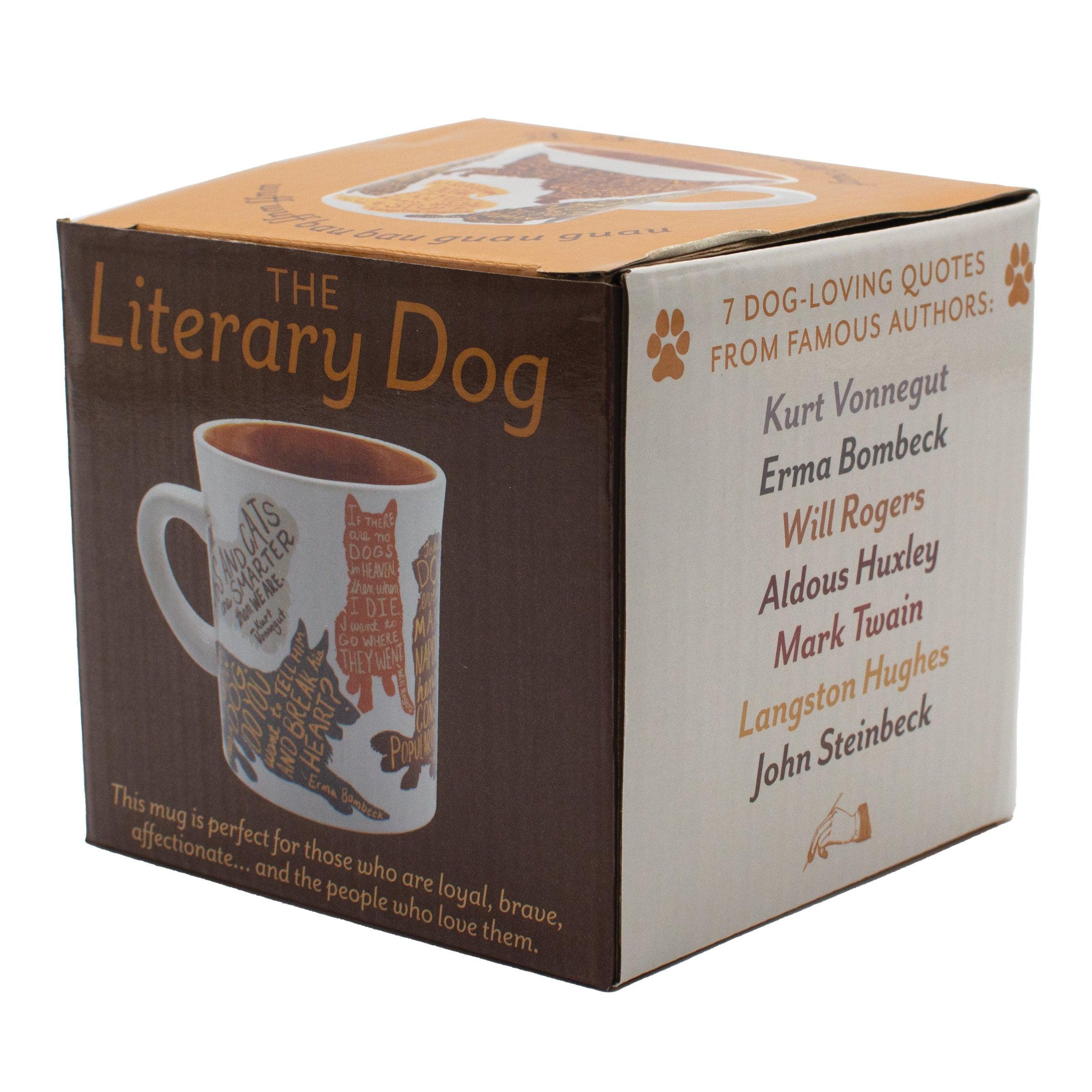 Product photo of Literary Dog Mug, a novelty gift manufactured by The Unemployed Philosophers Guild.