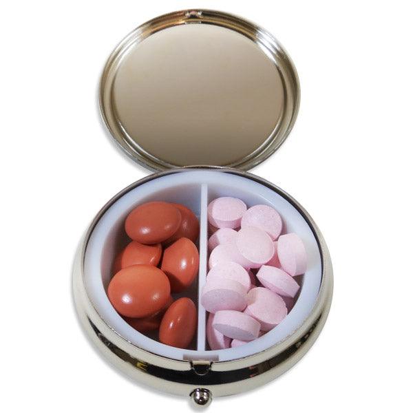 Product photo of Mad Hatter "Meds or Madness" Pill Box, a novelty gift manufactured by The Unemployed Philosophers Guild.