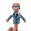 Product photo of Malcolm X Finger Puppet, a novelty gift manufactured by The Unemployed Philosophers Guild.