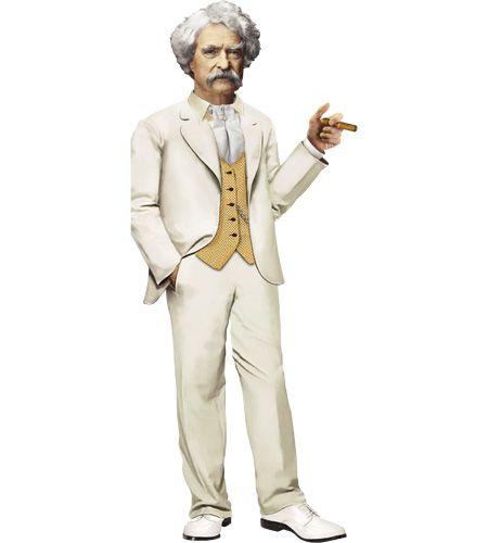 Product photo of Mark Twain Greeting Card, a novelty gift manufactured by The Unemployed Philosophers Guild.