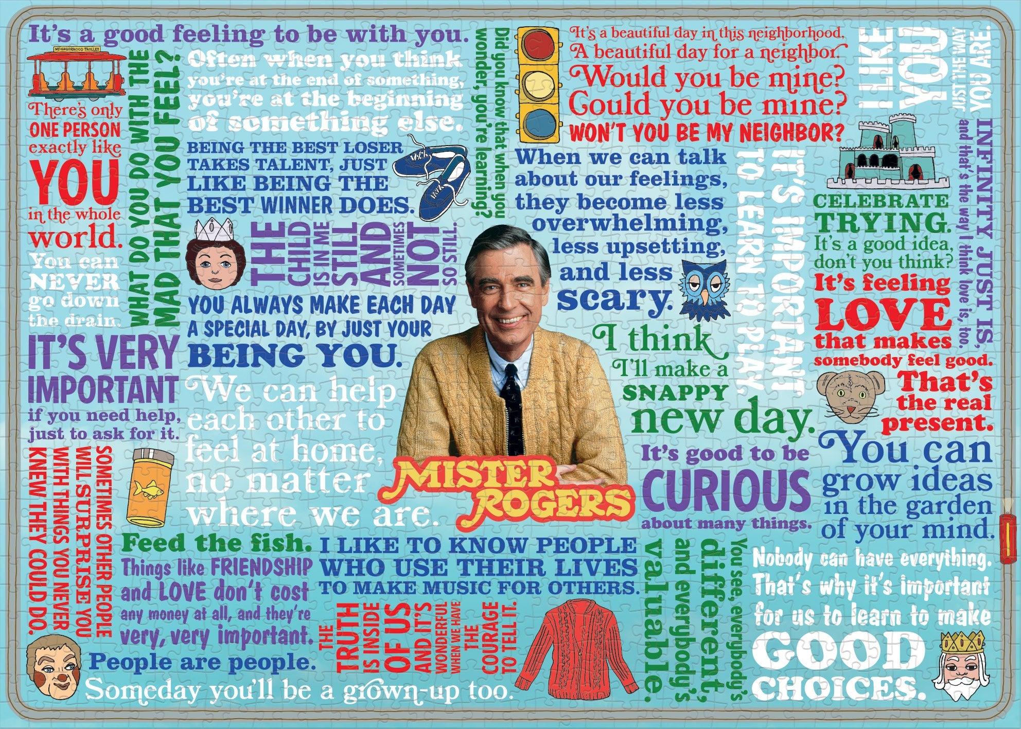 Product photo of Mister Rogers Jigsaw Puzzle, a novelty gift manufactured by The Unemployed Philosophers Guild.
