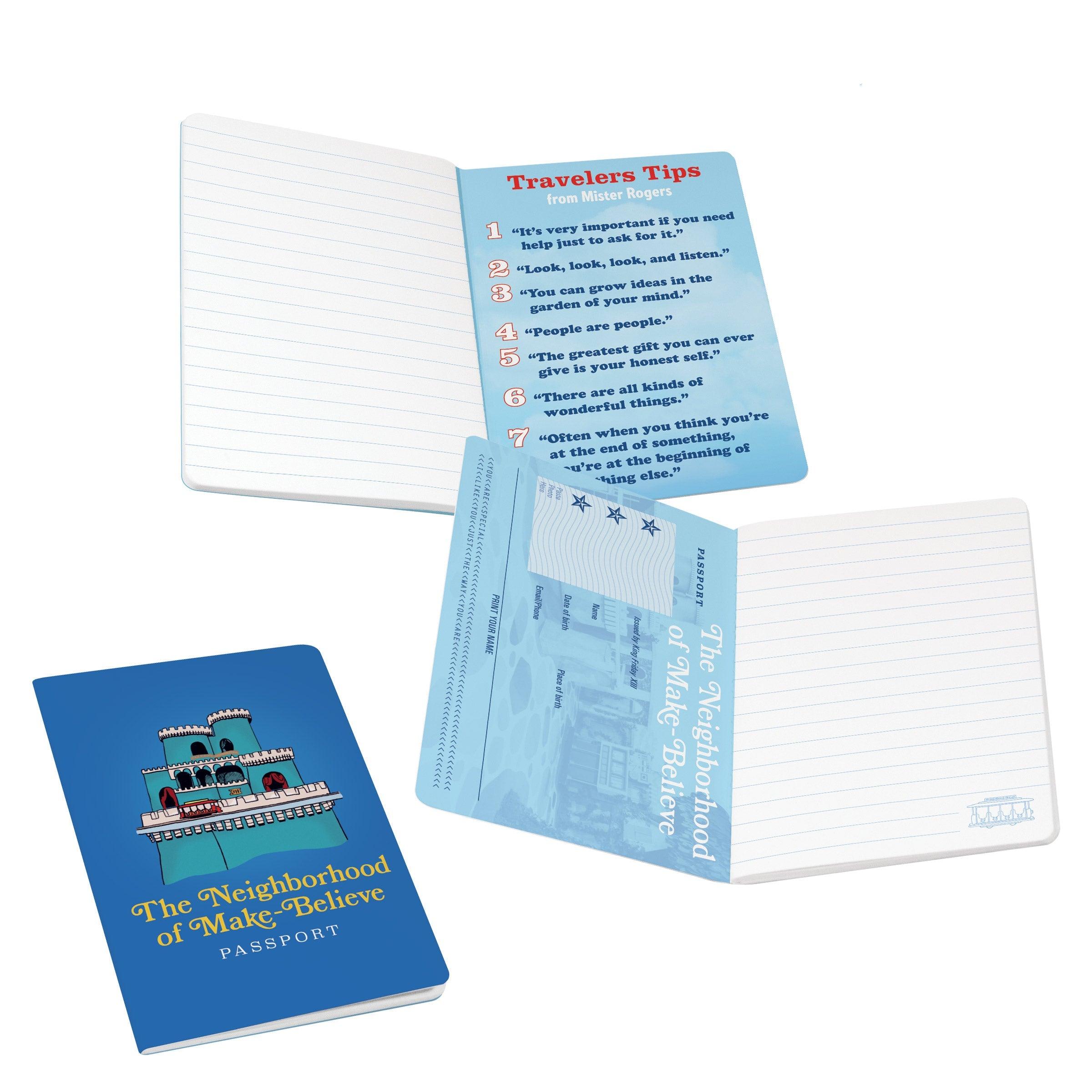 Product photo of Mister Rogers Passport Notebook, a novelty gift manufactured by The Unemployed Philosophers Guild.