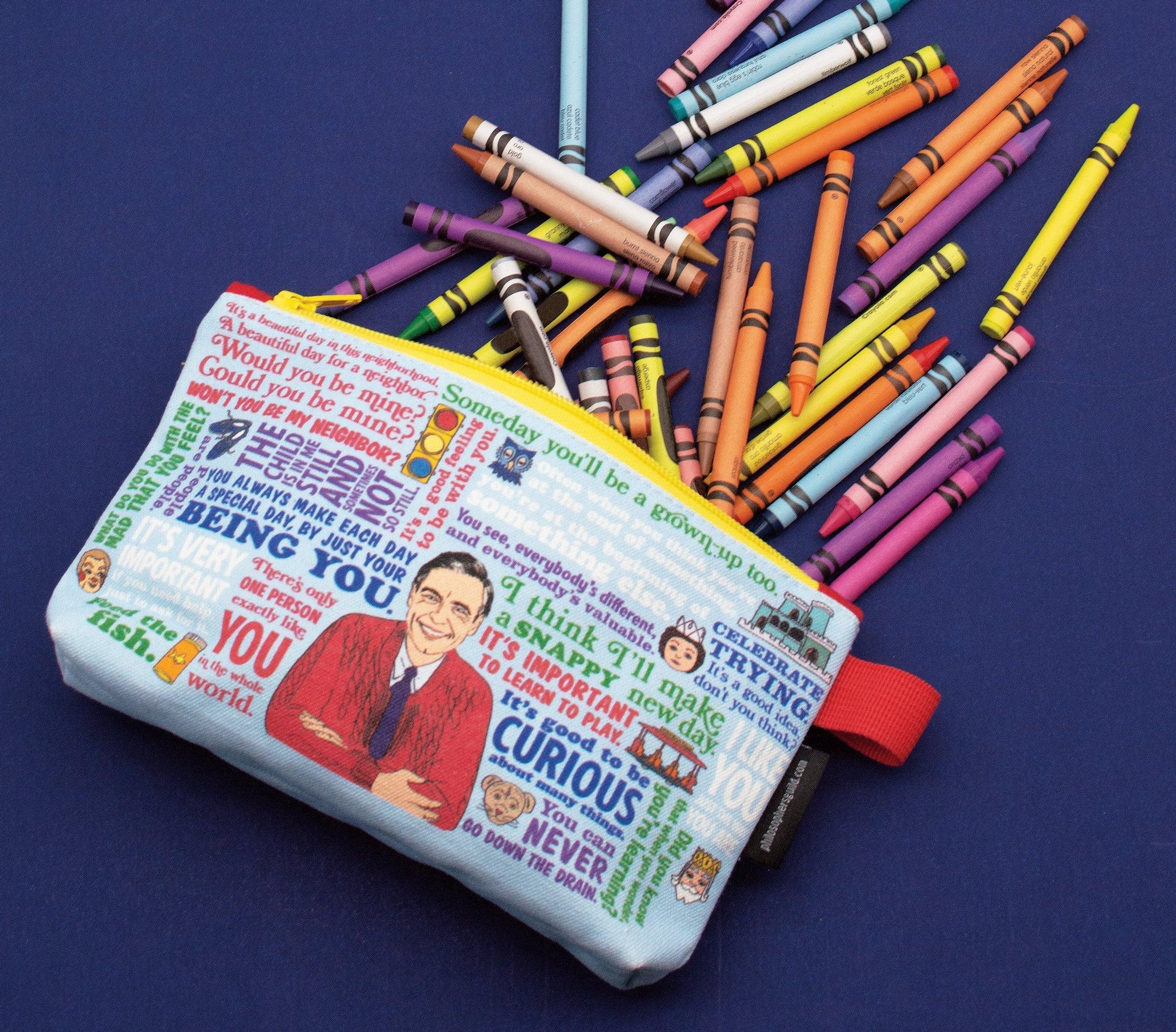 Product photo of Mister Rogers Quotes Zipper Bag, a novelty gift manufactured by The Unemployed Philosophers Guild.