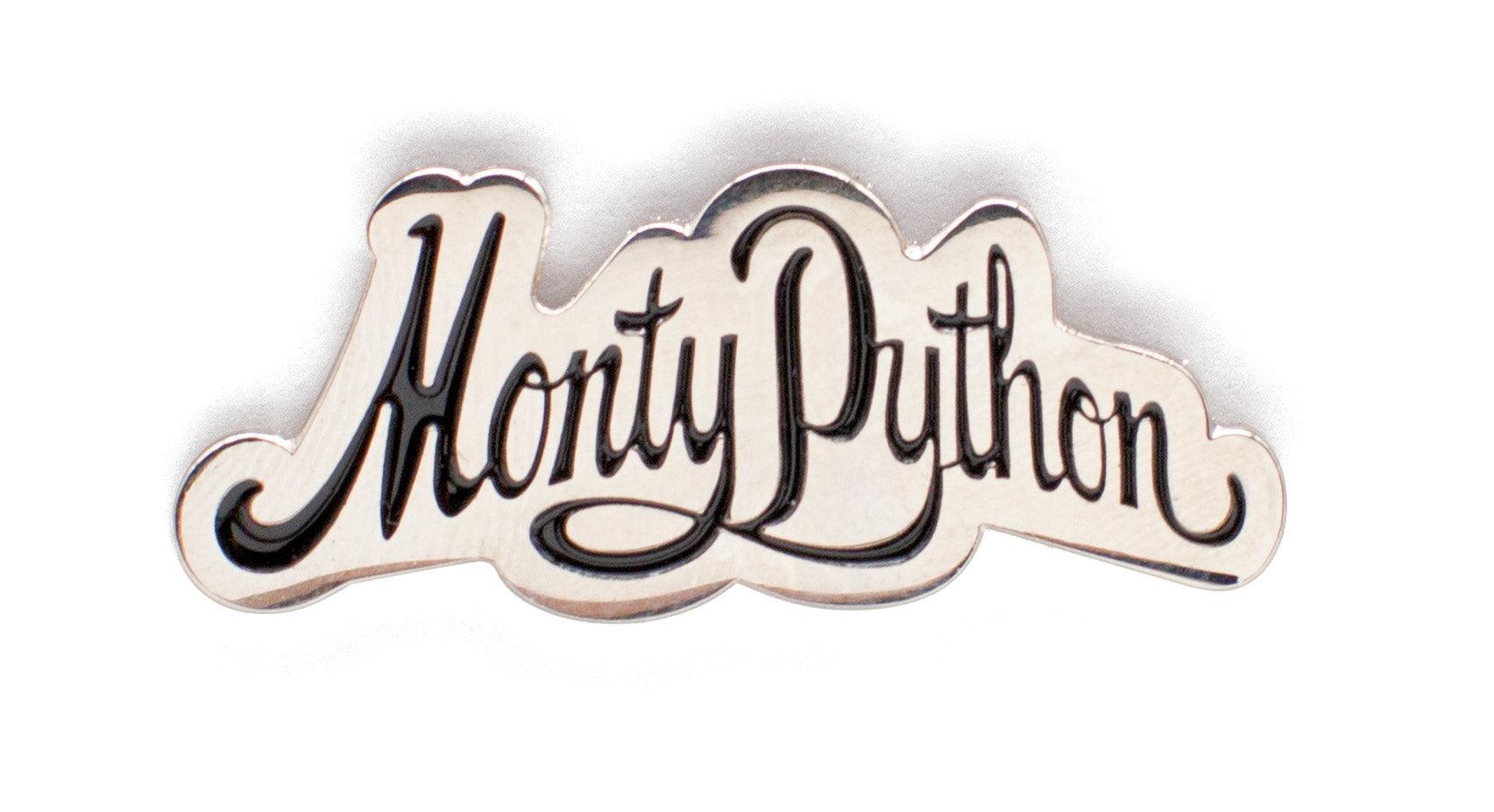 Product photo of Monty Python Logo Enamel Pin Set, a novelty gift manufactured by The Unemployed Philosophers Guild.