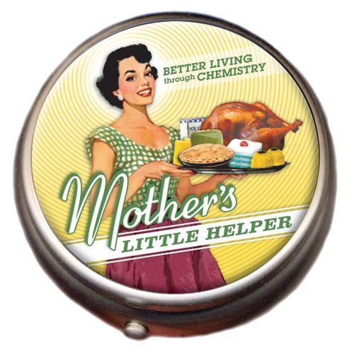 Product photo of Mother's Little Helper Pill Box, a novelty gift manufactured by The Unemployed Philosophers Guild.