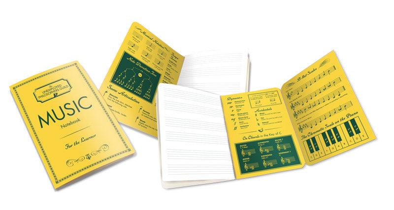 Product photo of Music Staff Notebook, a novelty gift manufactured by The Unemployed Philosophers Guild.