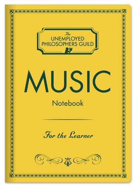 Product photo of Music Staff Notebook, a novelty gift manufactured by The Unemployed Philosophers Guild.
