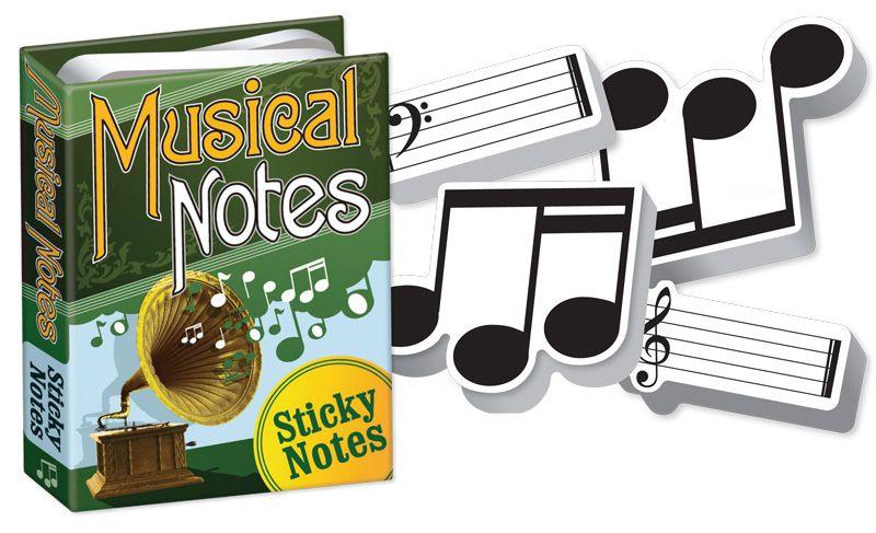 Product photo of Musical Notes Sticky Notes, a novelty gift manufactured by The Unemployed Philosophers Guild.
