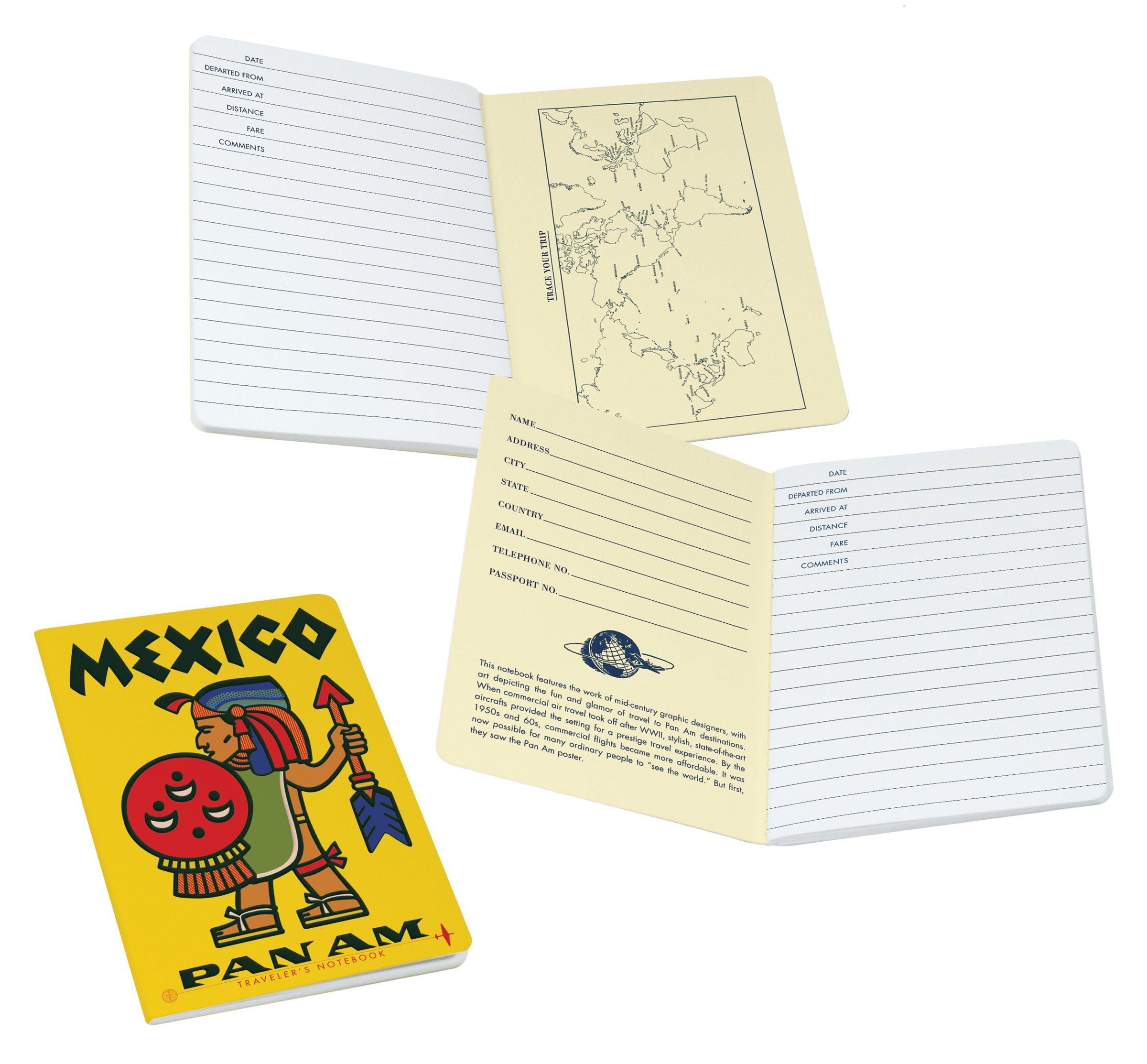 Product photo of Pan Am Mexico Notebook, a novelty gift manufactured by The Unemployed Philosophers Guild.