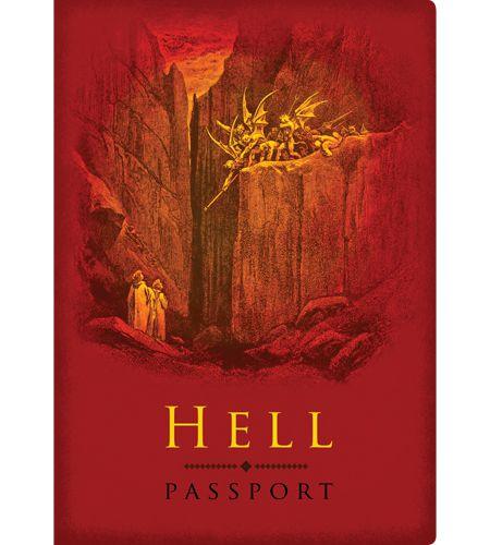 Product photo of Passport to Hell Notebook, a novelty gift manufactured by The Unemployed Philosophers Guild.