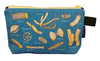 Product photo of Pasta Shapes Zipper Bag, a novelty gift manufactured by The Unemployed Philosophers Guild.