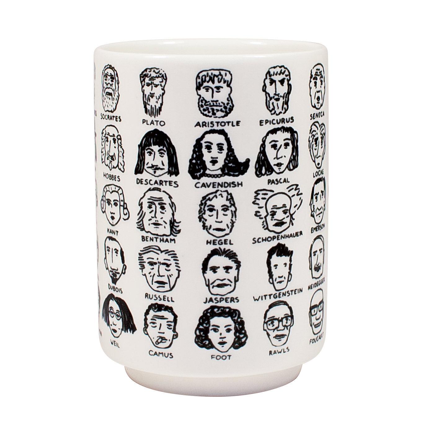 Product photo of Philosophy Cup, a novelty gift manufactured by The Unemployed Philosophers Guild.
