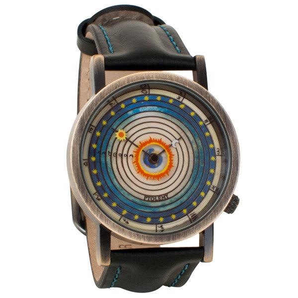 Product photo of Ptolemaic Universe Wrist Watch, a novelty gift manufactured by The Unemployed Philosophers Guild.