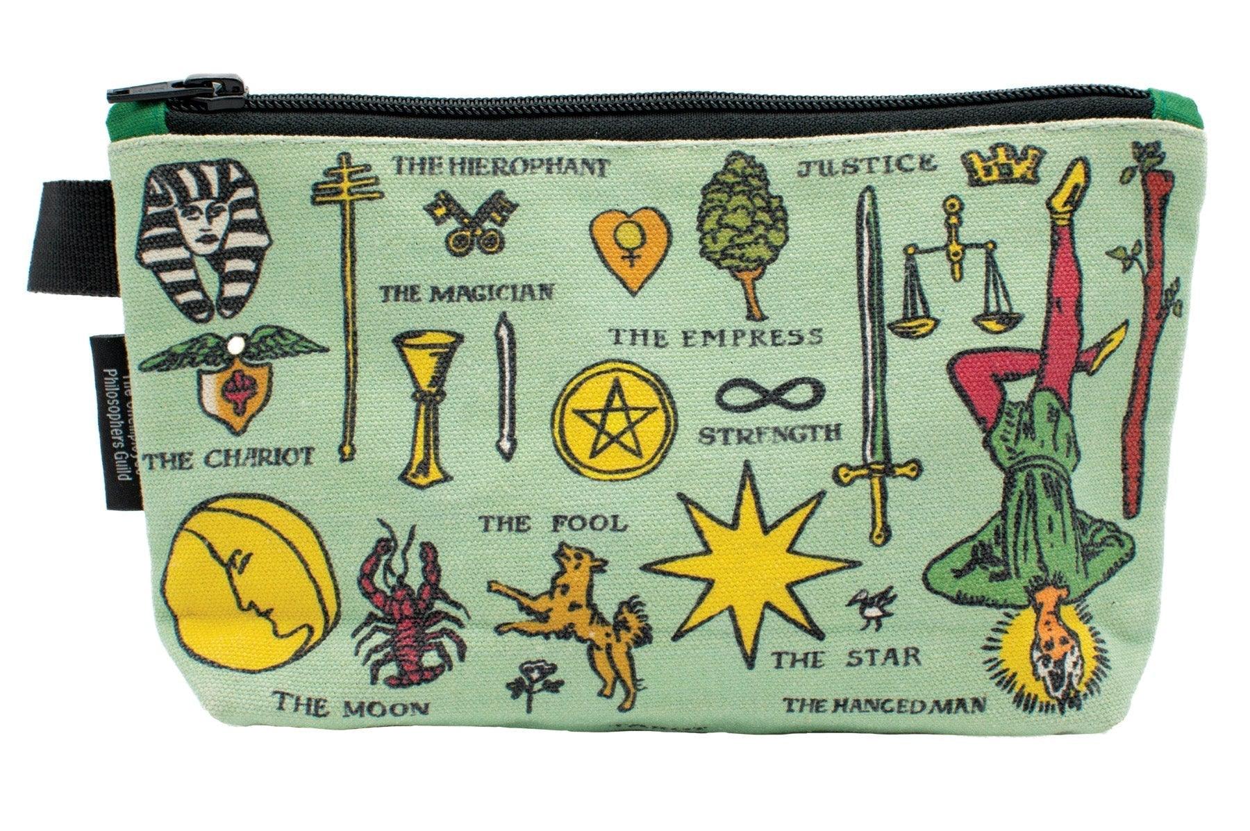 Product photo of Rider Waite Tarot Images Zipper Bag, a novelty gift manufactured by The Unemployed Philosophers Guild.