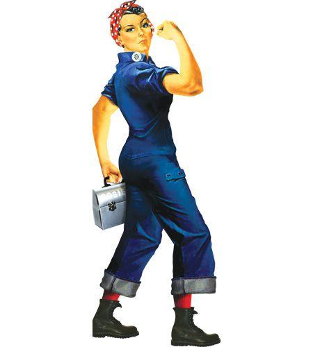 Product photo of Rosie the Riveter Greeting Card, a novelty gift manufactured by The Unemployed Philosophers Guild.