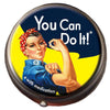Product photo of Rosie the Riveter Pill Box, a novelty gift manufactured by The Unemployed Philosophers Guild.