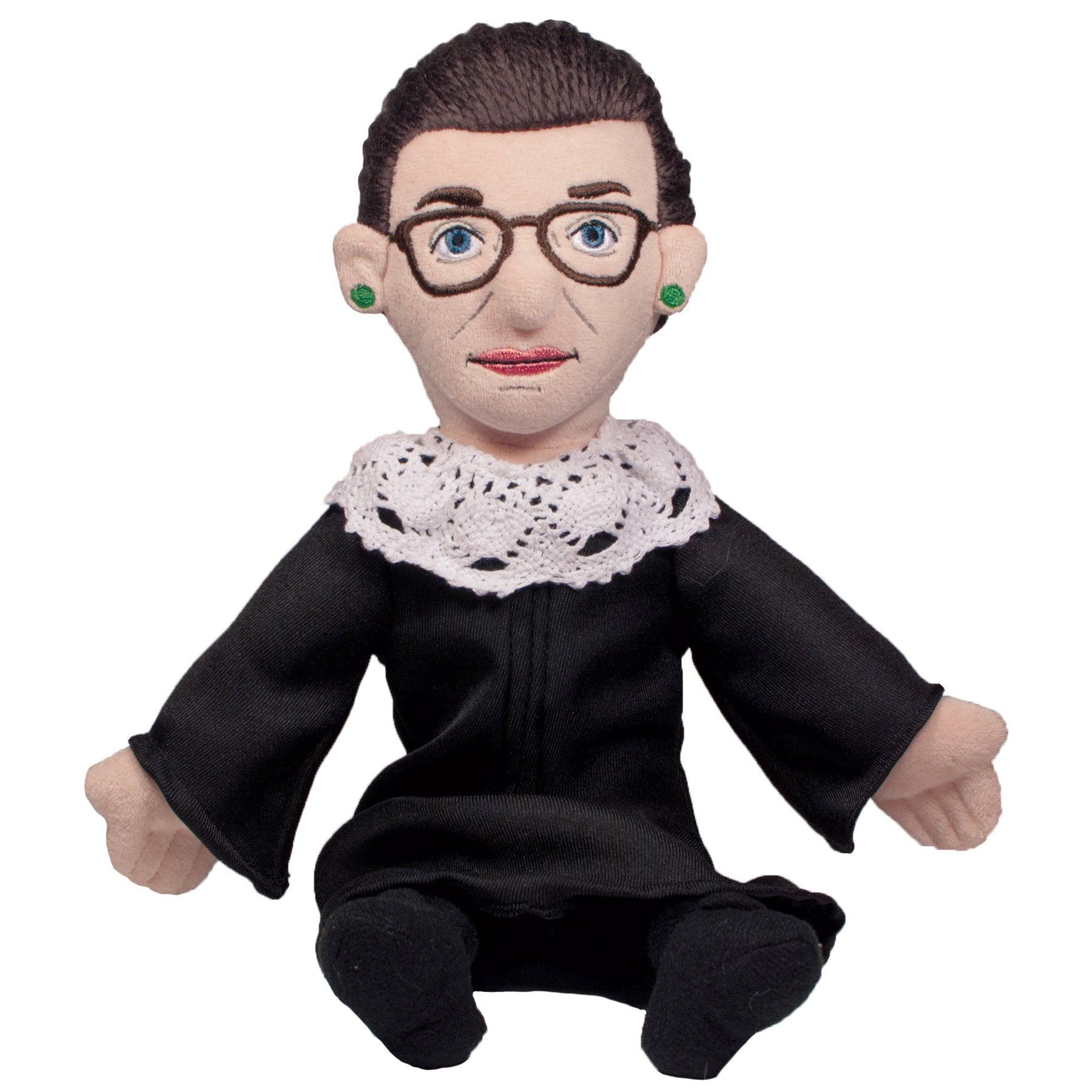 Product photo of Ruth Bader Ginsburg Plush Doll, a novelty gift manufactured by The Unemployed Philosophers Guild.