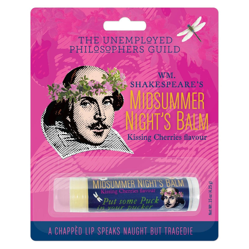 Shakespeare Midsummer Night's Lip Balm  Smart and Funny Gifts by UPG – The  Unemployed Philosophers Guild