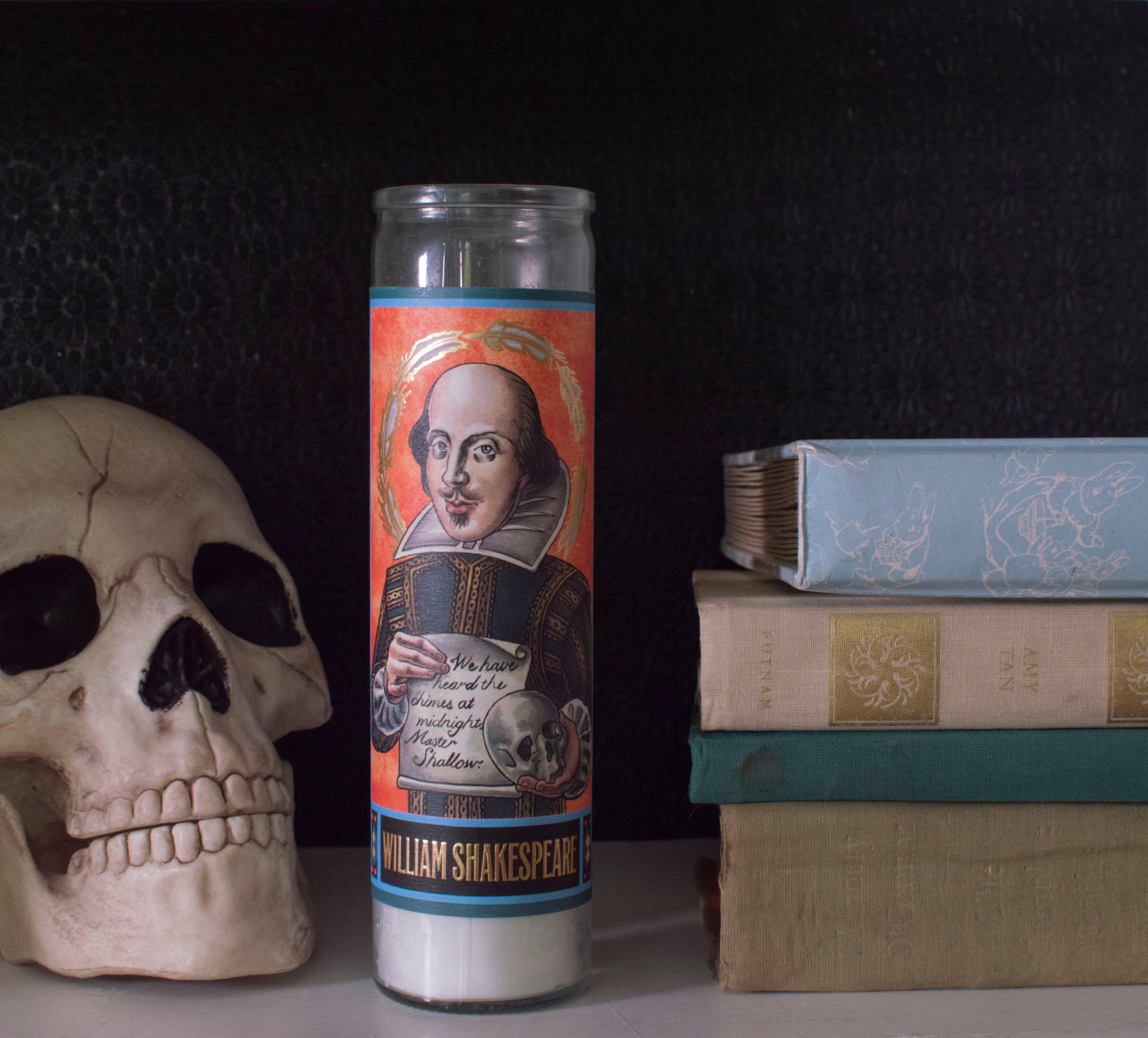Shakespeare Secular Saint Candle  Smart and Funny Gifts by UPG – The Unemployed  Philosophers Guild