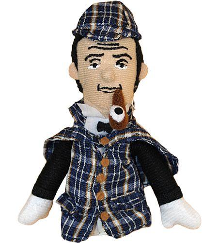 Product photo of Sherlock Holmes Finger Puppet, a novelty gift manufactured by The Unemployed Philosophers Guild.