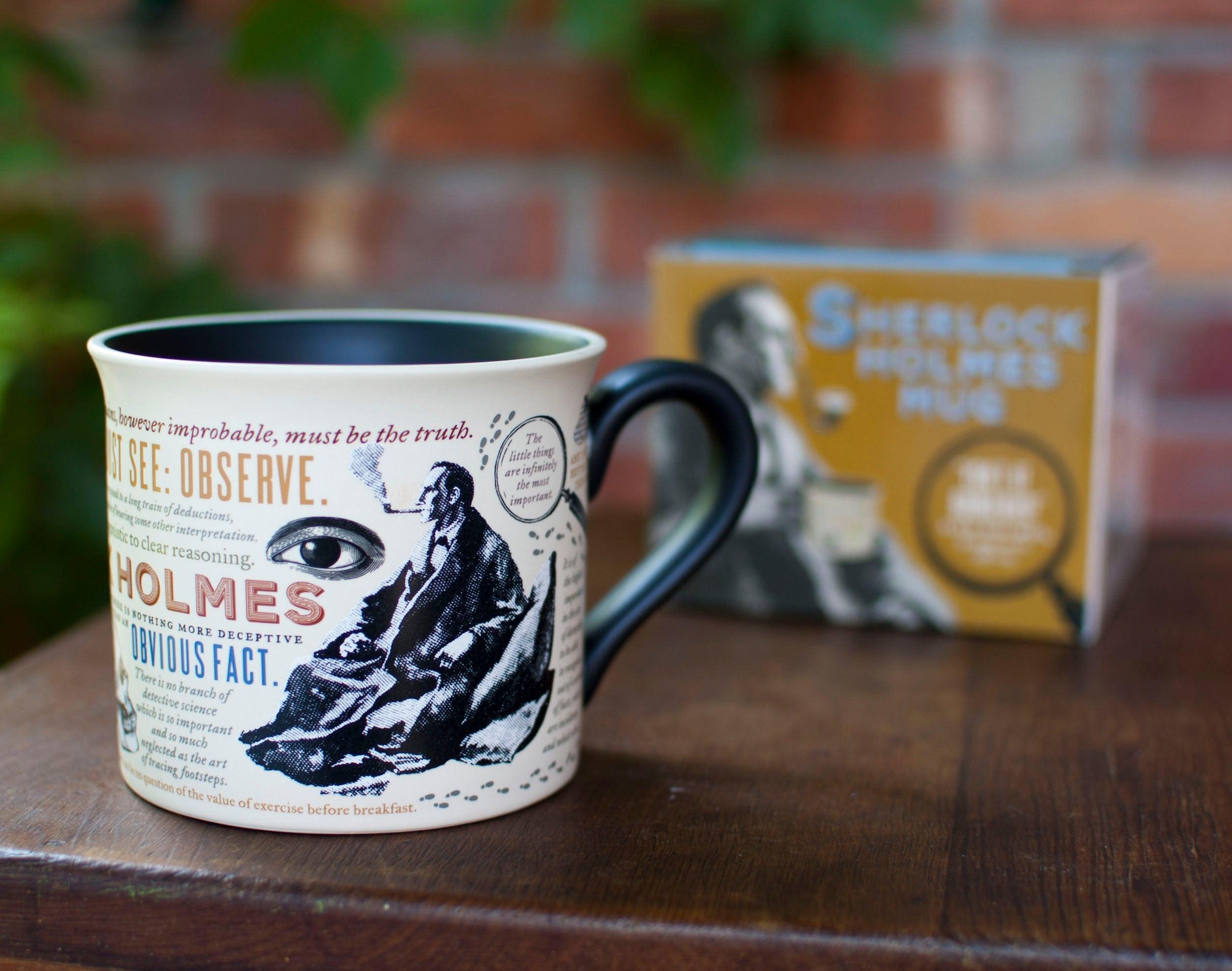 Product photo of Sherlock Holmes Mug, a novelty gift manufactured by The Unemployed Philosophers Guild.