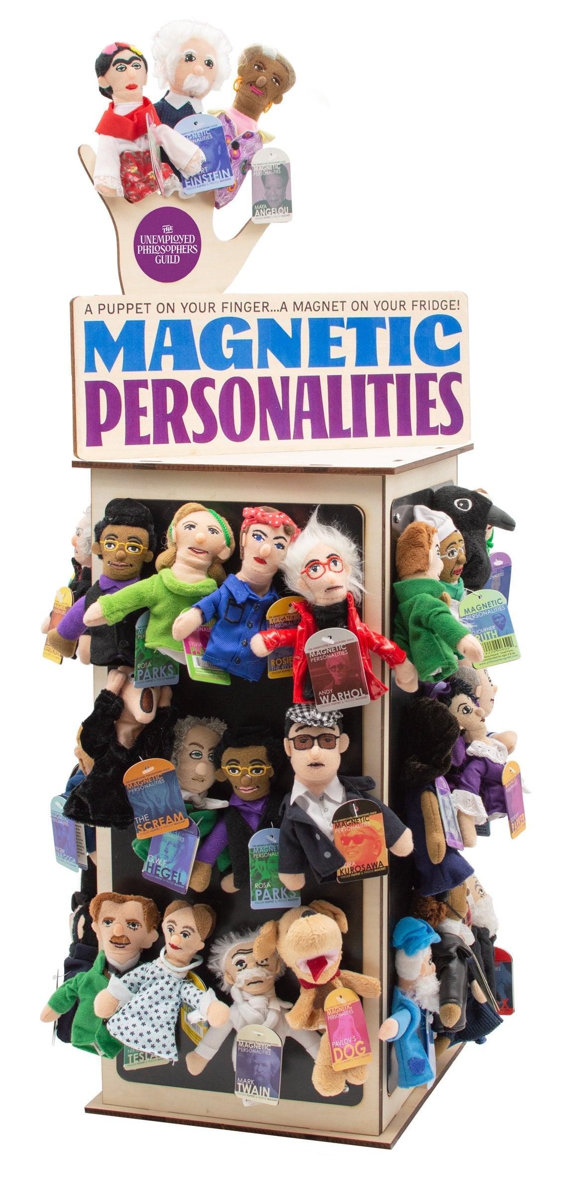 Product photo of Small Magnetic Personality Spinner, a novelty gift manufactured by The Unemployed Philosophers Guild.