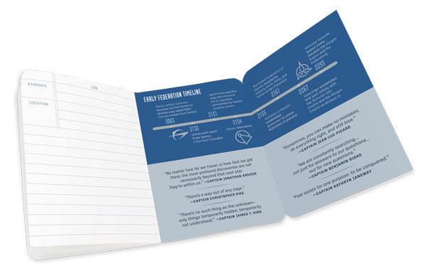 Product photo of Star Trek Captain's Log Notebook, a novelty gift manufactured by The Unemployed Philosophers Guild.