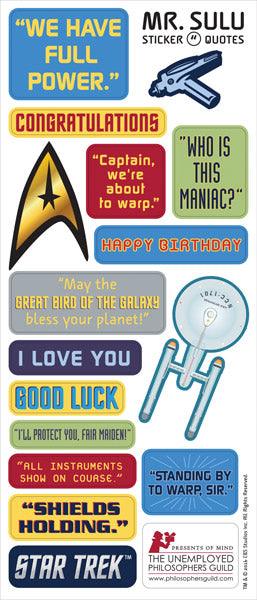 Product photo of Star Trek Sulu Greeting Card, a novelty gift manufactured by The Unemployed Philosophers Guild.
