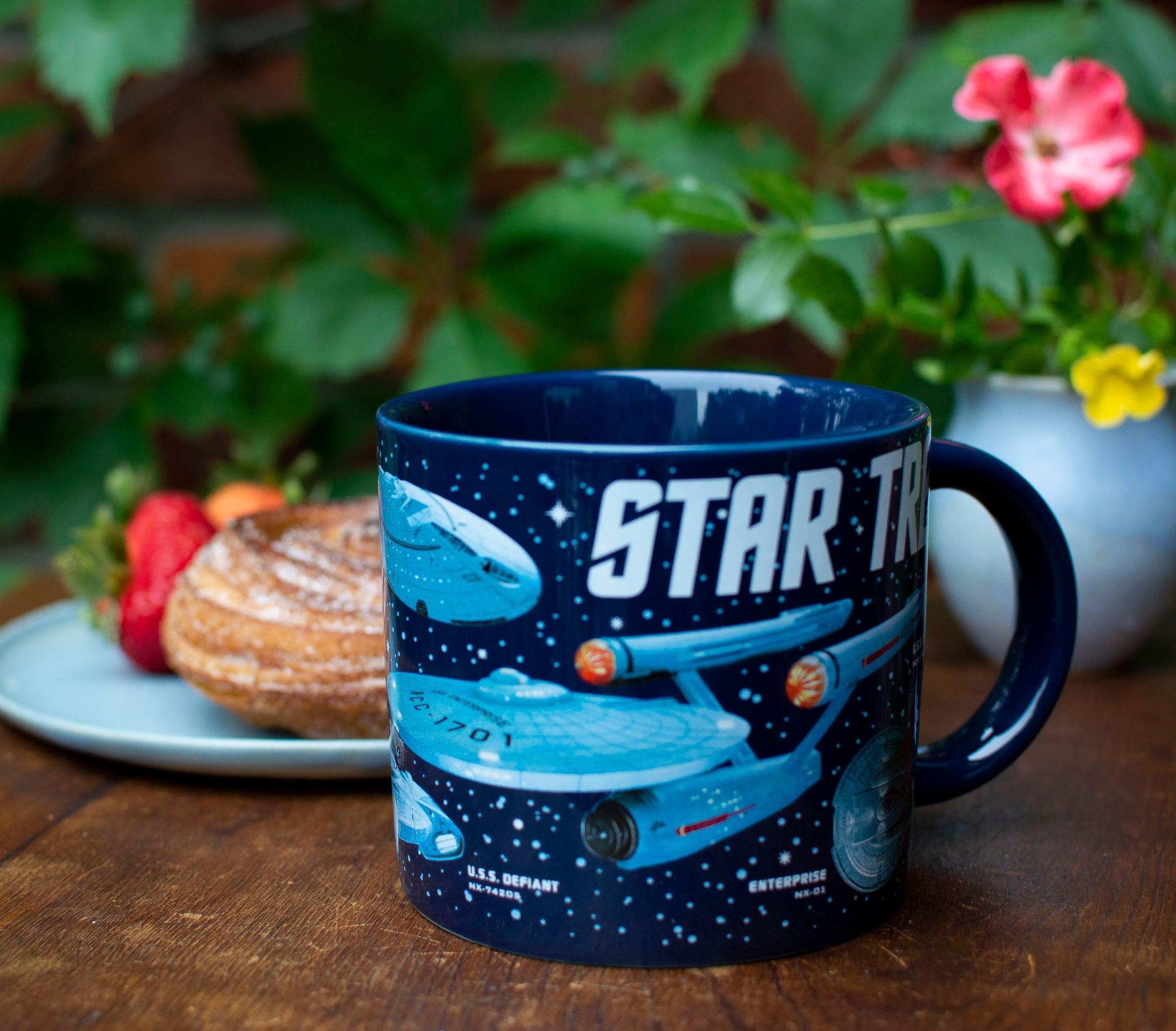 Star Trek Mug with retro sweets, Unique Gift Ideas