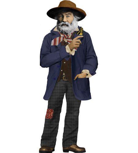 Product photo of Walt Whitman Greeting Card, a novelty gift manufactured by The Unemployed Philosophers Guild.