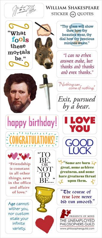 Product photo of William Shakespeare Greeting Card, a novelty gift manufactured by The Unemployed Philosophers Guild.