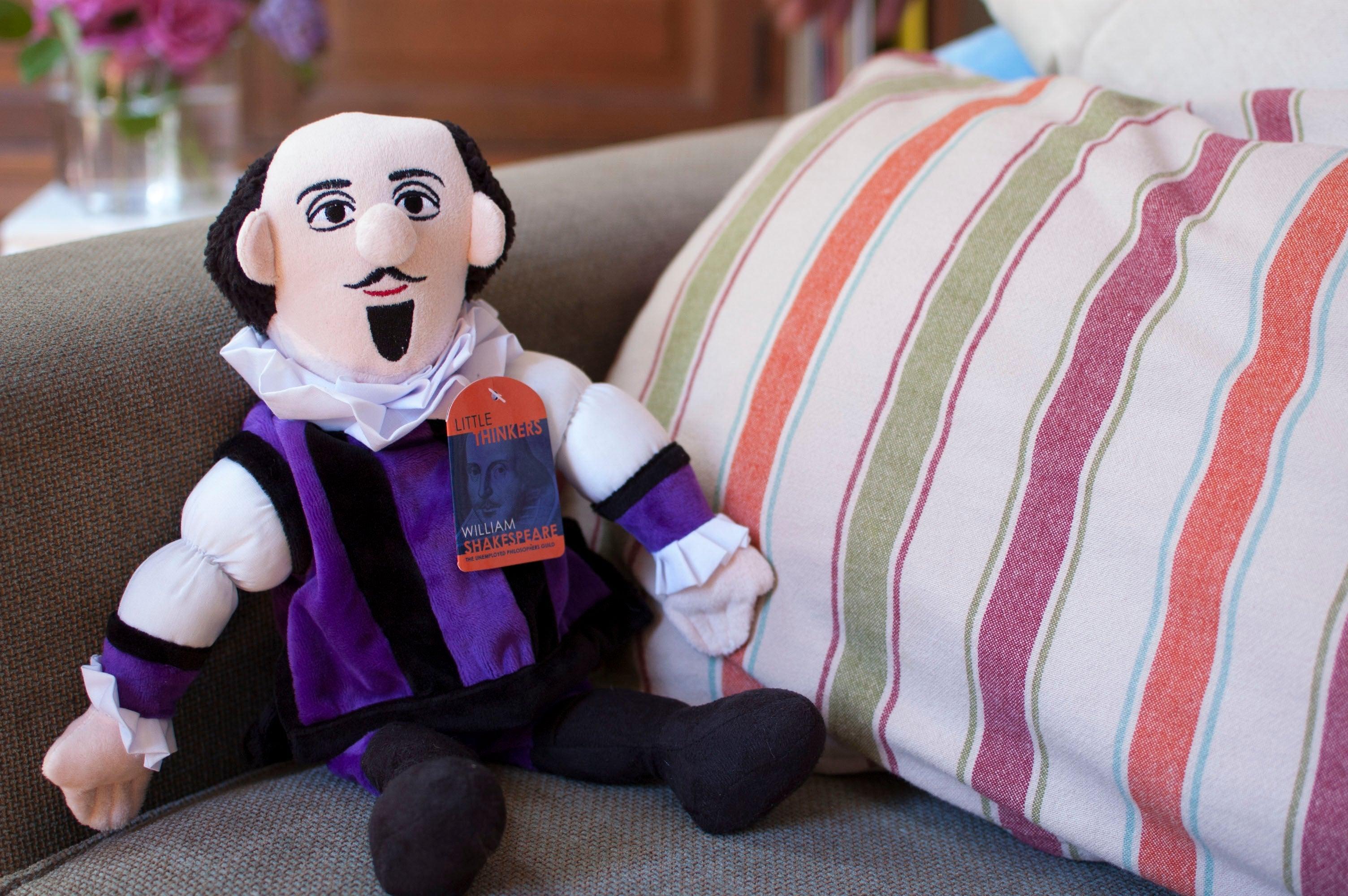 Product photo of William Shakespeare Plush Doll, a novelty gift manufactured by The Unemployed Philosophers Guild.