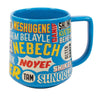 Product photo of Yiddish Insults Mug, a novelty gift manufactured by The Unemployed Philosophers Guild.